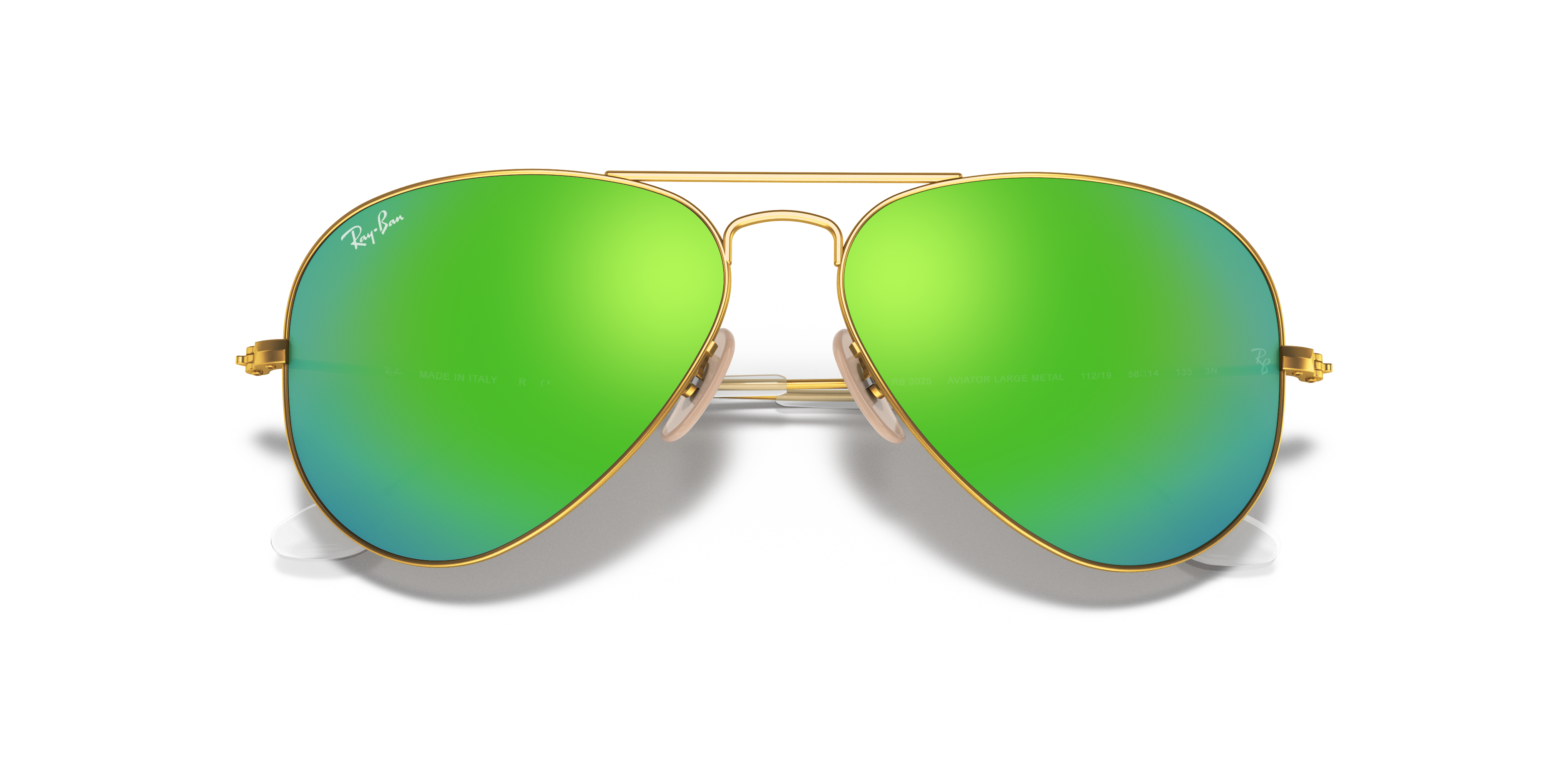Ray-Ban RB3025 AVIATOR FLASH LENSES Oro e Verde - Occhiali da Sole  8053672000542 | Salmoiraghi e Viganò