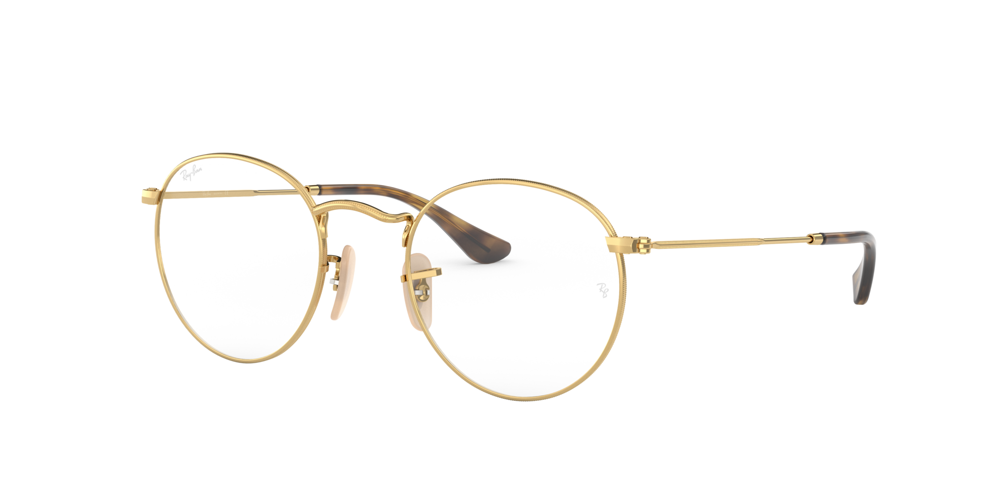 ray ban round oro