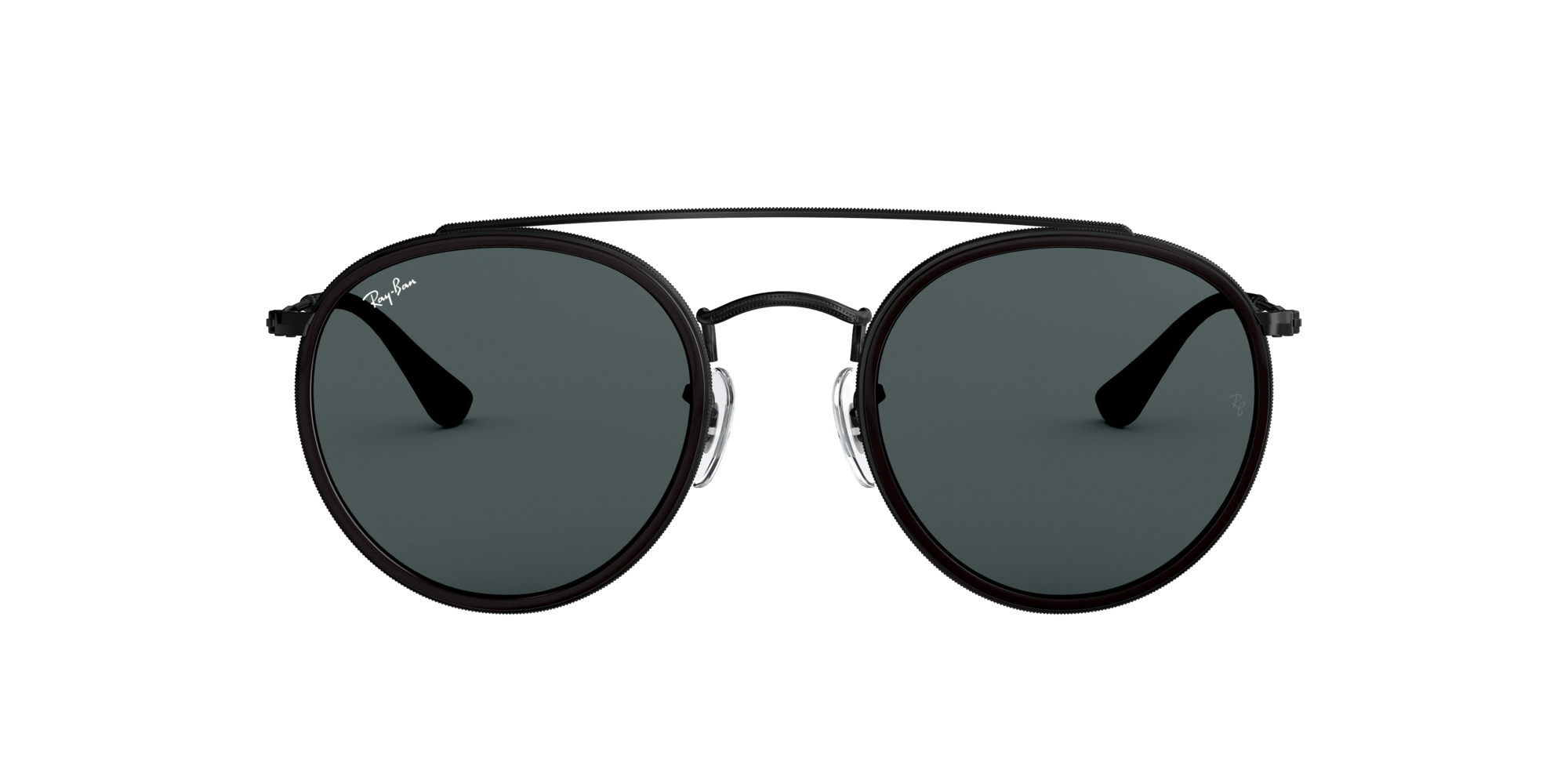 Ray-Ban RB3647N ROUND DOUBLE BRIDGE Nero e Blu - Occhiali da Sole  8053672737615 | Salmoiraghi e Viganò