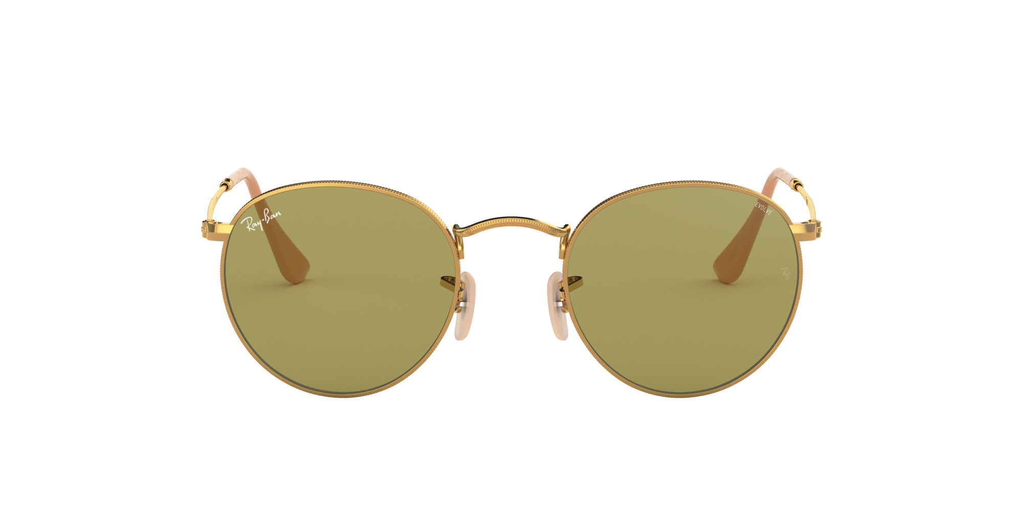 Ray-Ban RB3447 ROUND WASHED EVOLVE Oro e Verde - Occhiali da Sole  8053672834079 | Salmoiraghi e Viganò