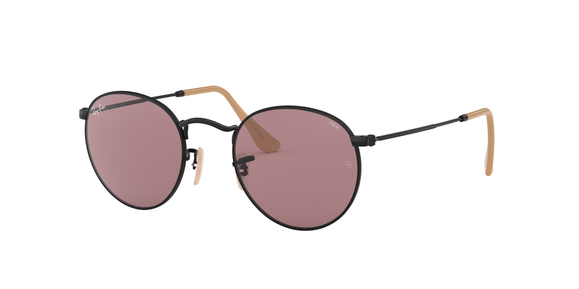 ray ban round lenti nere