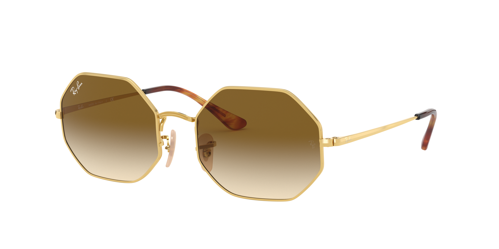 Ray-Ban RB1972 OCTAGON 1972 Oro e Marrone - Occhiali da Sole 8056597177498  | Salmoiraghi e Viganò