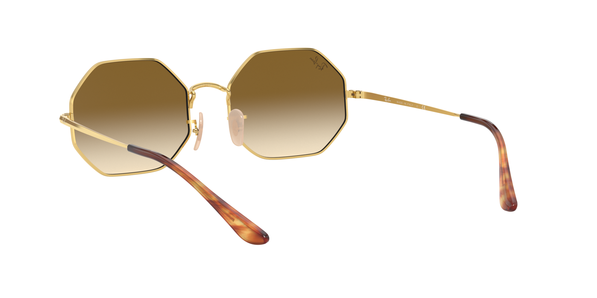 Ray-Ban RB1972 OCTAGON 1972 Oro e Marrone - Occhiali da Sole 8056597177498  | Salmoiraghi e Viganò