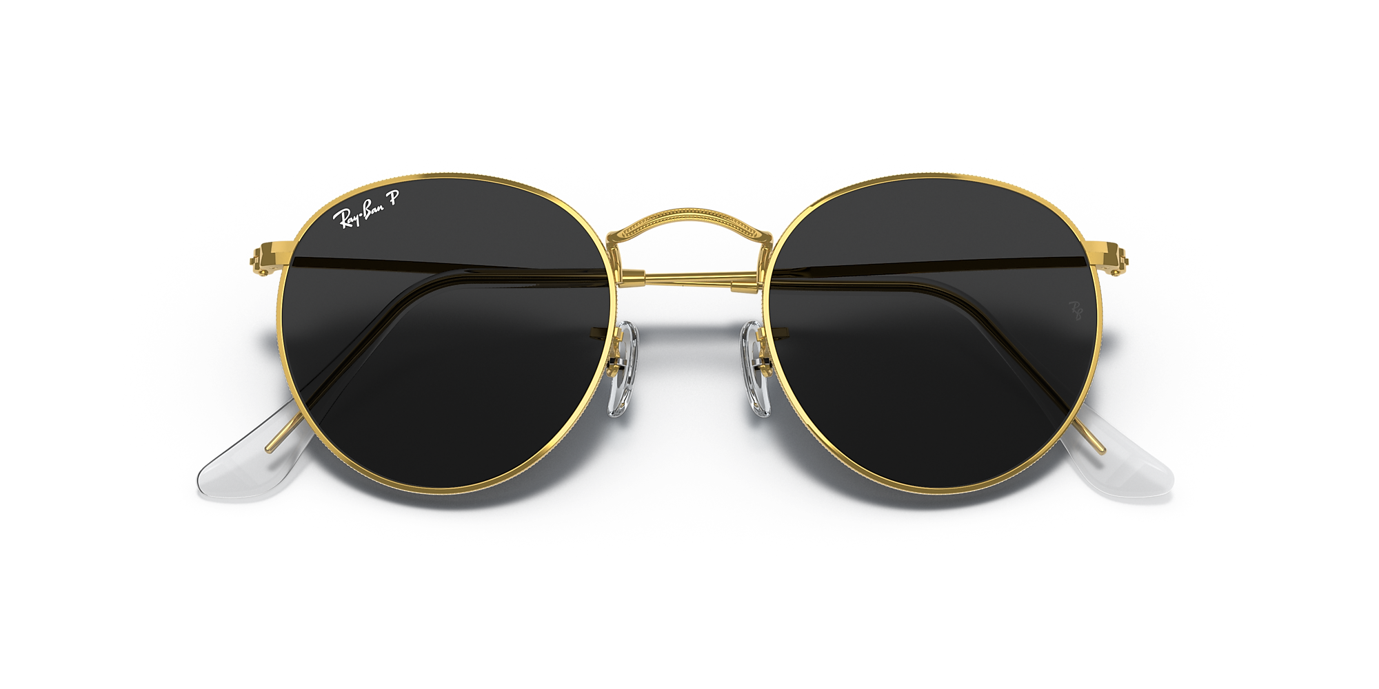 Ray Ban RB3447 Round Metal Oro e Nero Occhiali da Sole 8056597365109 Salmoiraghi e Vigano