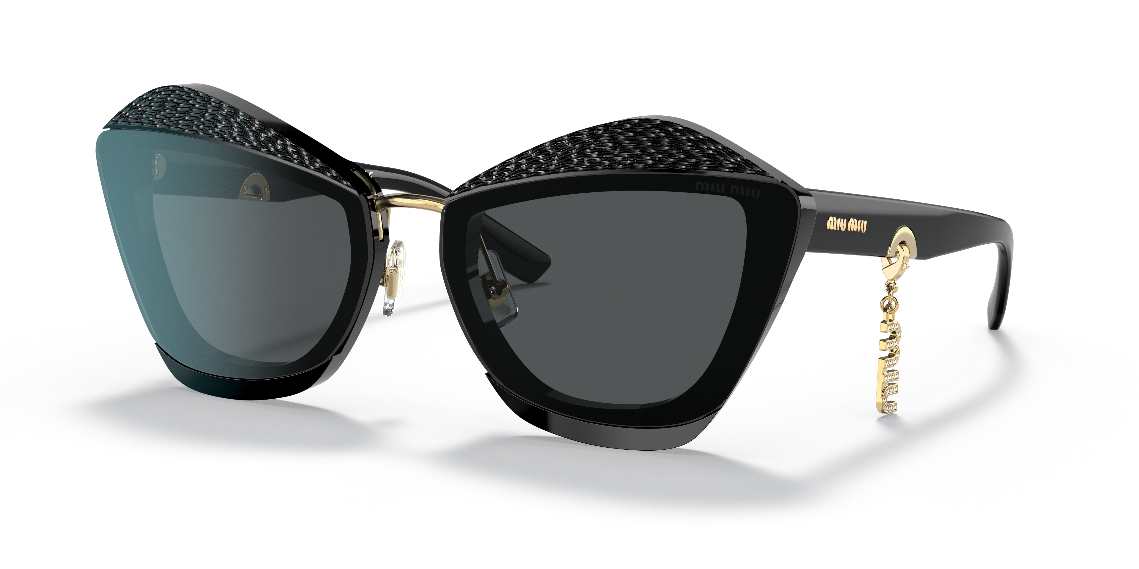 Miu Miu MU 01XS Nero e Grigio - Occhiali da Sole 8056597386692 |  Salmoiraghi e Viganò
