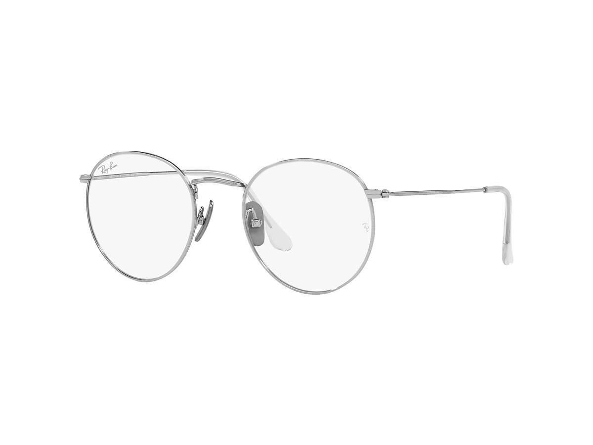 Ray-Ban RB8247V Round Titanium Optics Argento - Occhiali da Vista  8056597430470