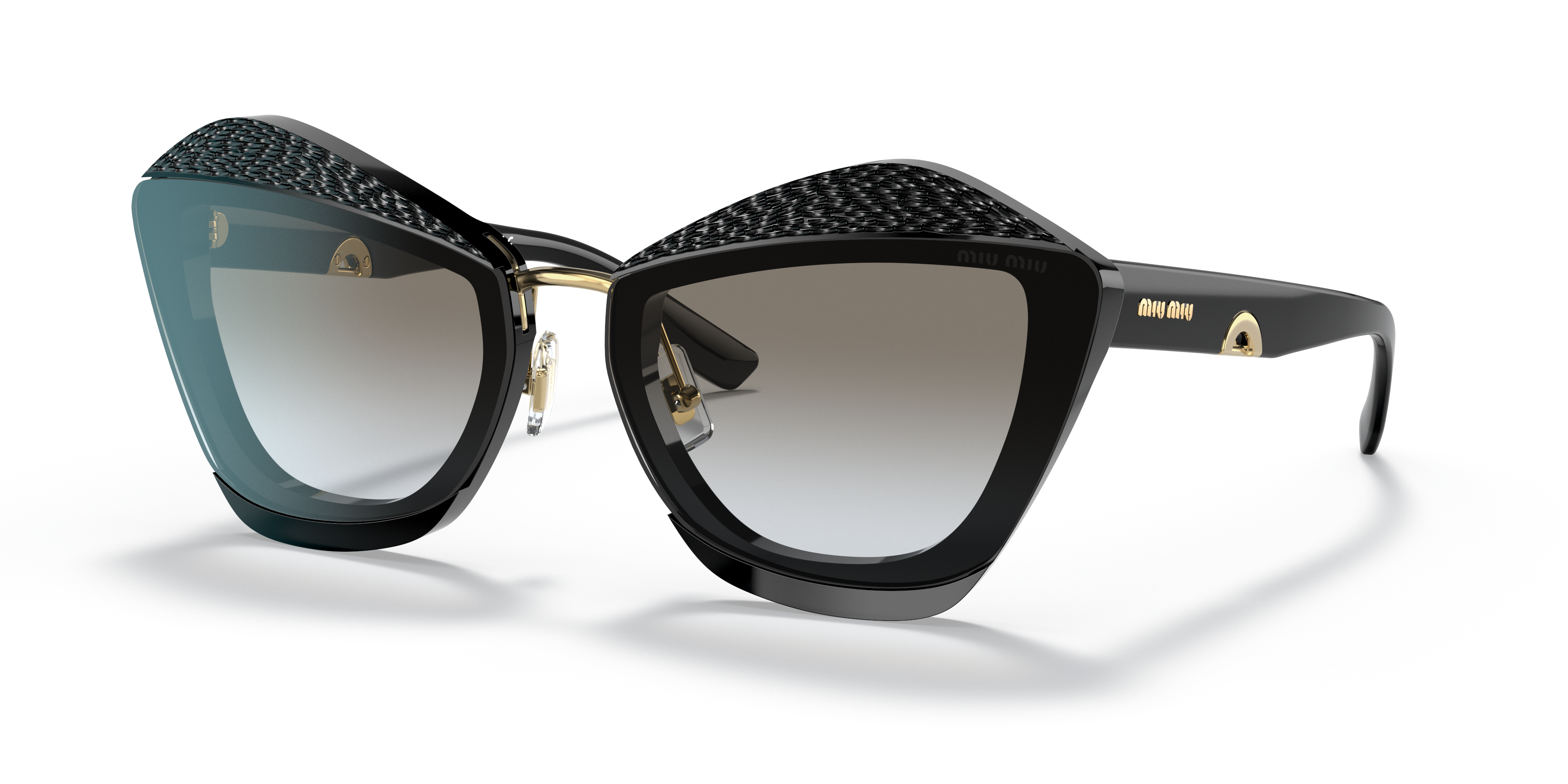 Miu Miu MU 01XS Nero e Grigio - Occhiali da Sole 8056597444323 |  Salmoiraghi e Viganò