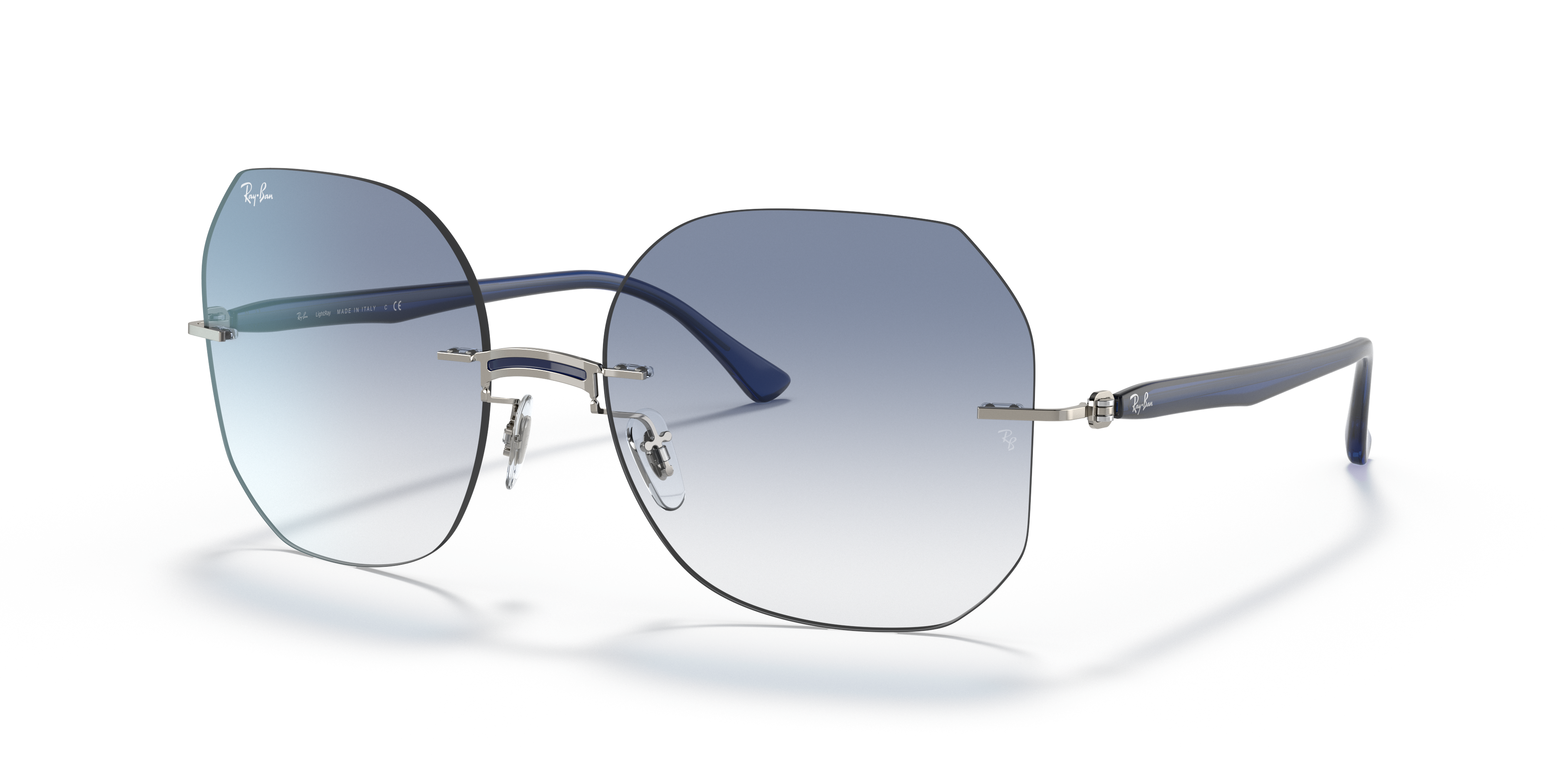 Ray-Ban RB8067 TITANIUM Argento e Blu - Occhiali da Sole 8056597460538 | Salmoiraghi  e Viganò