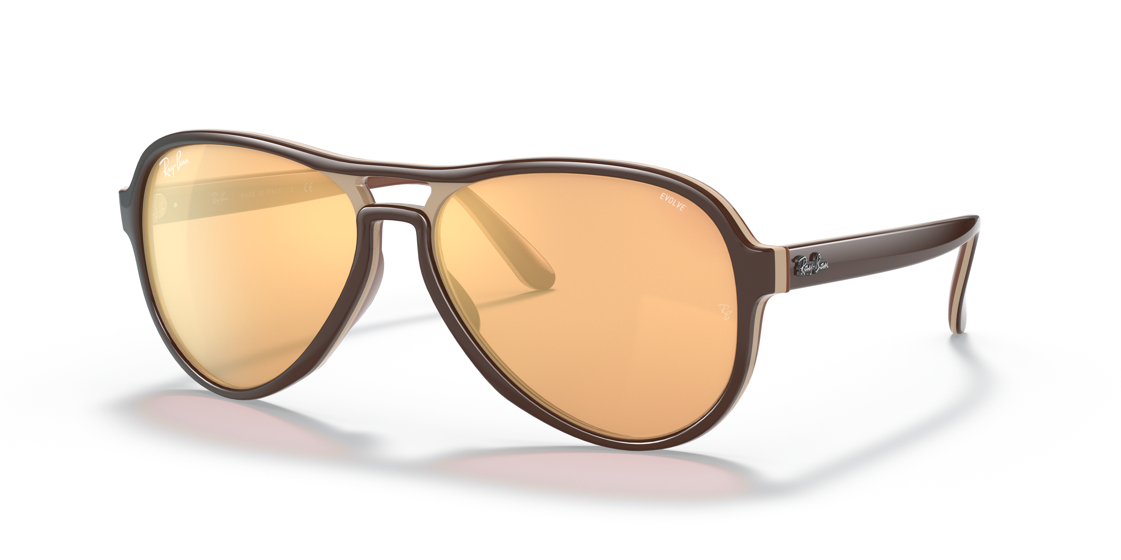 Ray-Ban RB4355 VAGABOND MIRROR EVOLVE Marrone e Oro - Occhiali da Sole  8056597460729 | Salmoiraghi e Viganò