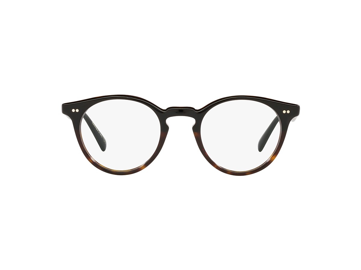 Oliver Peoples - Occhiali da vista tondi in celluloide unisex nero, marrone  striato